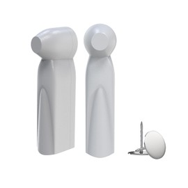 Etiquetas de seguridad antirrobo, sensores cuadrados de sistema de 58 khz, hebilla de plástico reciclable, 100 unidades (51 mm)