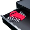 EFFICERE 6-Piece Double-End Metric Flare Nut Wrench Set with Rack,