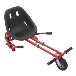 LyeXD Hoverboard Seat Attachment Accessory for 6.5", 8", 10'' Hoverboard, 220 lbs Capacity Balancing Scooter Seat Attachment, 27.5-37.4in Adjustable Pole Length Hover Board Go Kart Accessory (Red)