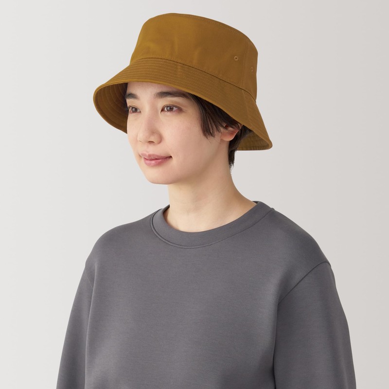 MUJI Hat UV Protection Cotton Chino Bucket Hat Unisex Adult,