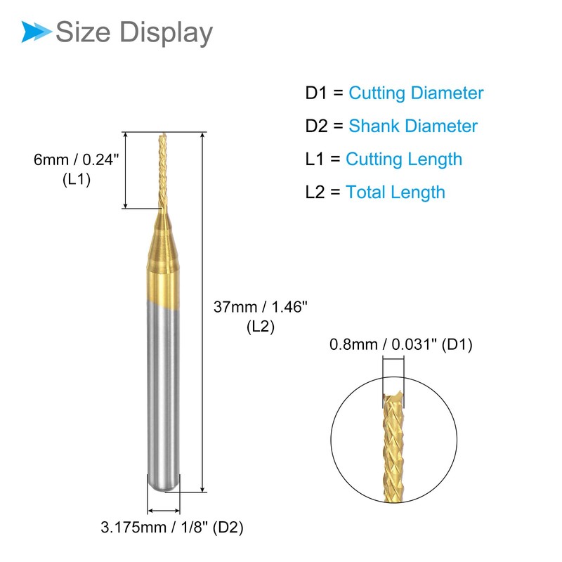 CoCud Cone End Mill Mill Cutting Carving Bit Router Cutter