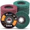 Junchamp 10Pcs 180 & 320 Grit Scour Flap Disc 4