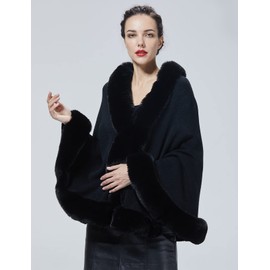 BEAUTELICATE Faux Fur Wrap Shawl Stole Women Wedding Bridal Evening Shawl Ladies Stole Winter Evening Party