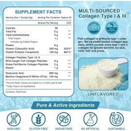 Colageno Hidrolizado Marino Vitamina Probioticos Sabor