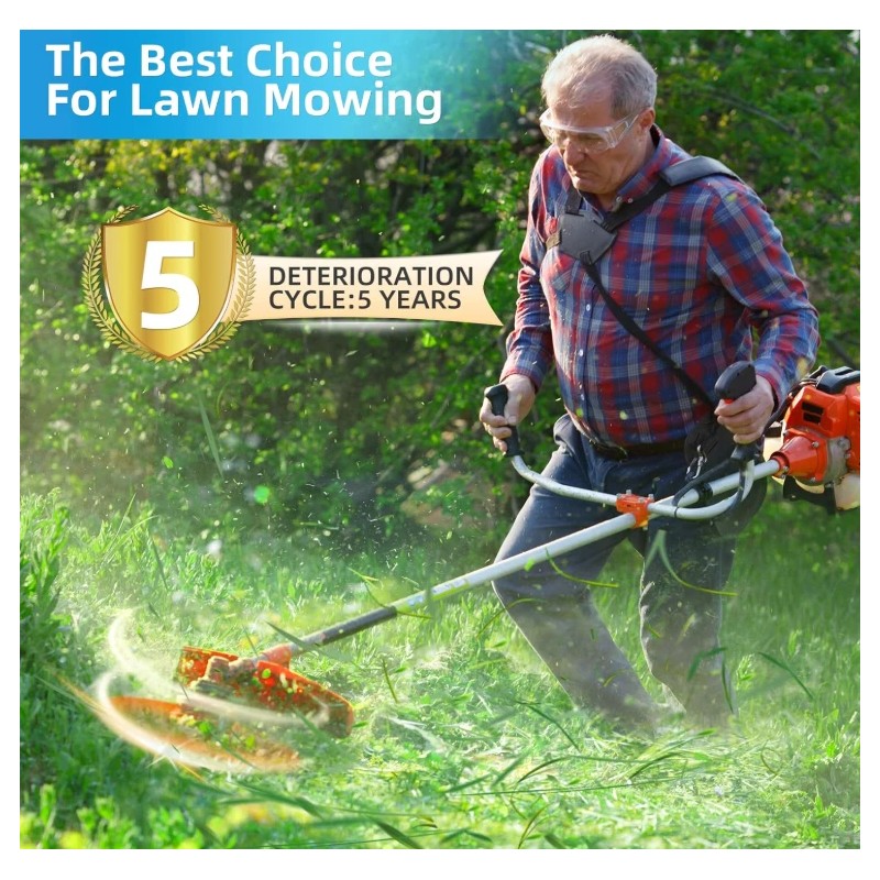 Eventronic String Trimmer Line, Weed Eater String Orange Premium Nylon,