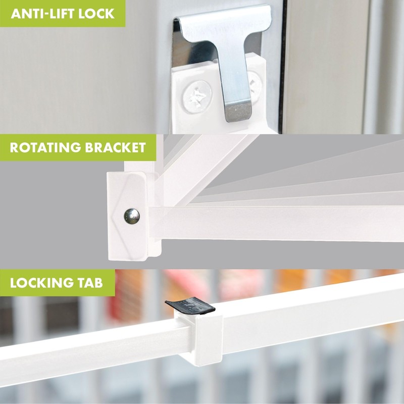 Ideal Security Sliding Door Security Bar with Childproof Lock, Adjustable,
