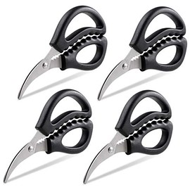 Kitchen Seafood Scissors Lobster Shears, 4 Pack Stainless Steel Crab Scissors Lobster Scissors, shellfish crackers and tools