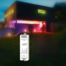 HEXIM 12-48V LED Controller & Remote Control - Smart Home & Phone Voice Control Alexa Google Assistant (Depending on Model) - 3-in-1 Controller - Plain RGB RGBW (V3 3CH Controller)