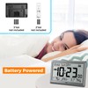 Wall Clock Atomic with Indoor Outdoor Temperature Battery Powered, Easy