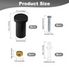 Mailfull Coat Hooks Black Pack of 8 Towel Hooks with