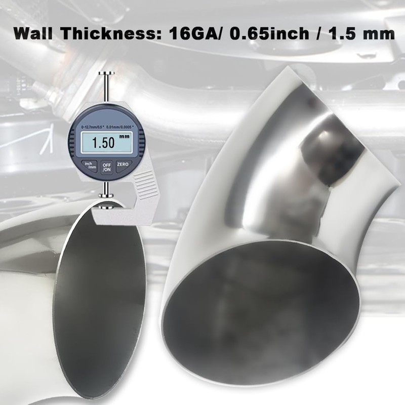 Gorniloxam OD 5 Inch 90 degree exhaust elbow Pipe SS304