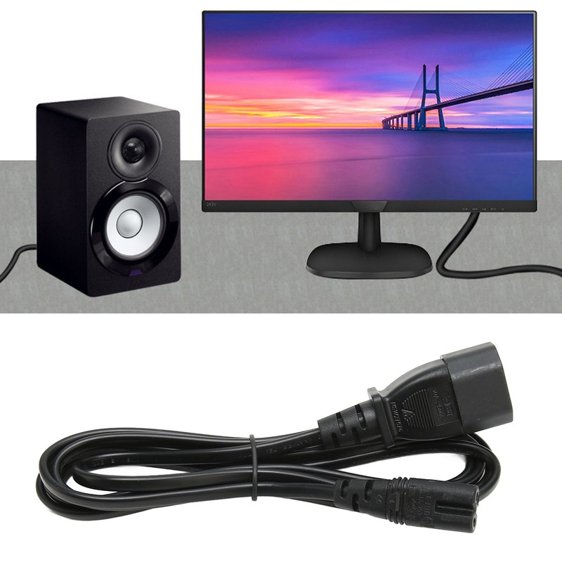 IEC320 C14 to C7 Cord Male to Female Power Adapter