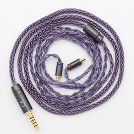 SoundsGood BlueFlame 8 Core Blue Flame Handmade Re-Cable High Purity Oxygen Free Copper PCUHD Earphone Upgrade Cable Balanced Connection Replacement Cable (IE100/400/500 PRO-4.4mm)