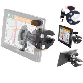 Heavy Duty Bike Motorcycle Clamp Mount Holder for Garmin DriveSmart 5 5LMT EX 50 51 51EX 55 55 55 60 60LMT 61 61 61 65 65LMT 7 7LMT 7LMT-S 70 70LMT 71 71EX GPS
