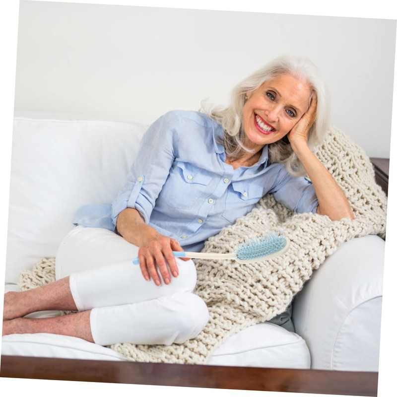 TOVINANNA Elderly Hair Comb Long Handle Comfortable Com for Disabled