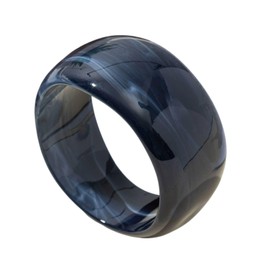 Resin Irregular Geometric Bangle Bracelets Acrylic Wide Chunky Bangle Bracelets for Women-Dark Blue