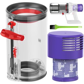 RUKHOOL RUKHOOL Staubbeh?lter f1r Dyson V10 SV12 Beh?lter Filter Ersatzteile SV12 SV13 SV27Zubeh?r Staubsauger Auffangbeh?lter Ersatzfilter Ersatzbeh?lter Staubeimer M1lleimer Staub Abfallbeh?lter