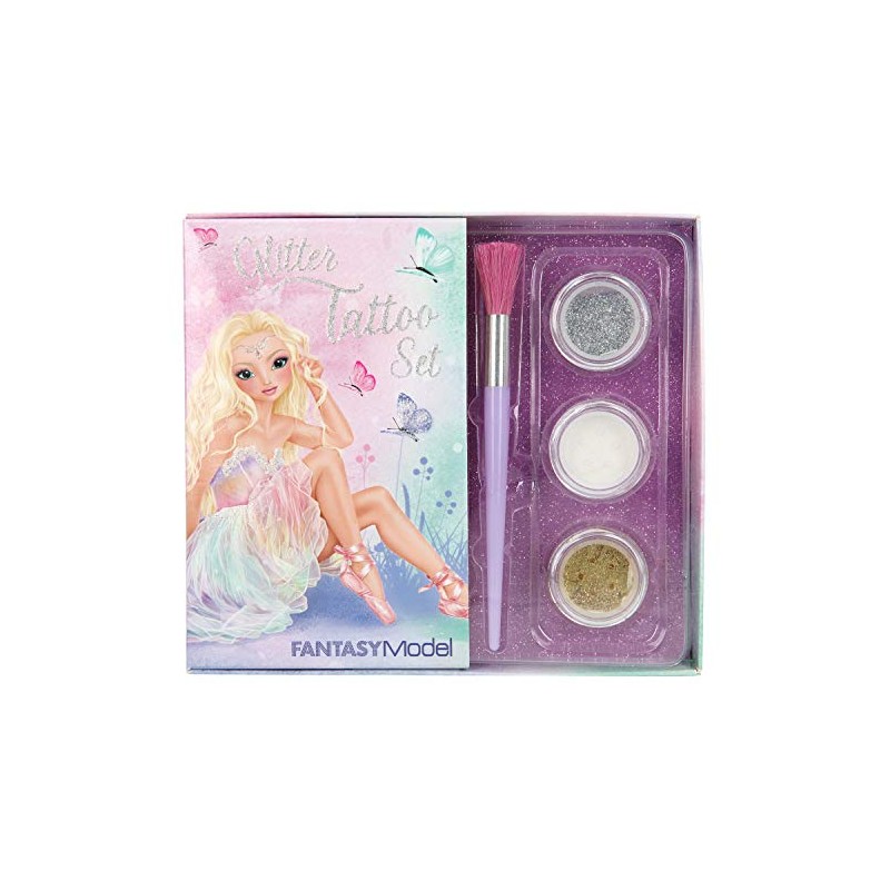 Depesche 11069 Glitter Tattoo Set, Fantasy Model Ballet, Pink, Approx.