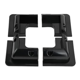 Hicello 4PCS Solar Panel Mounting Brackets Corner ABS UV-Resistant Used on Roofs of RV Boats Caravans Marine Motorhomes Camper Trailer House - Black