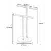 Black Hand Towel Holder Stand, Double T-Shape Hand Towel Stand