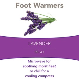 Bed Buddy Foot Warmers with Aromatherapy - Heated Slippers and Feet Warmers for Women - Microwavable Slippers for Women, Lavender Scented, 1 Pair