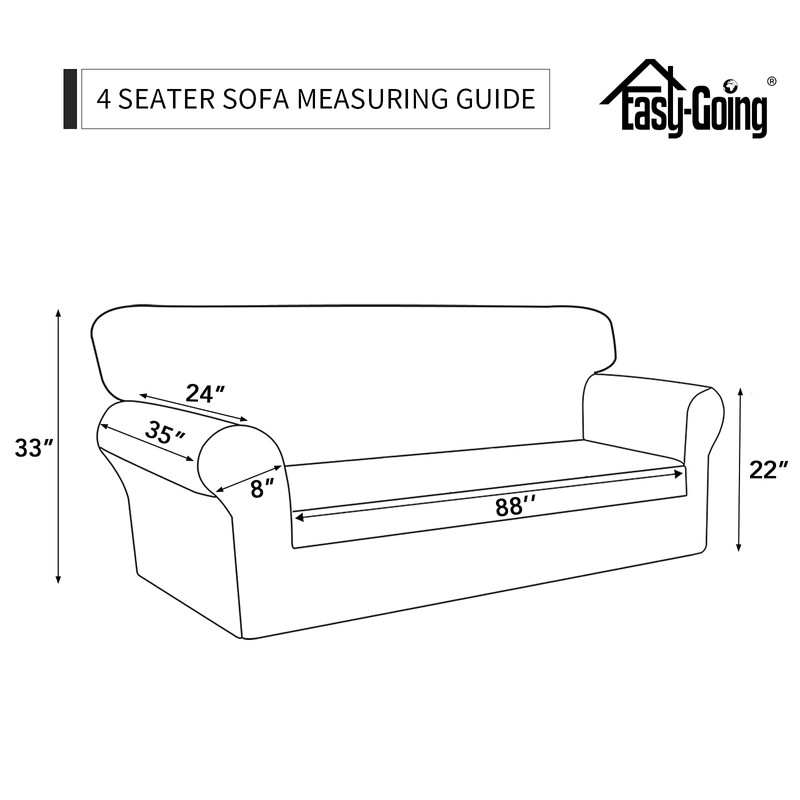 Easy-Going Sofa Slipcover Waterproof Sofa Cover Couch Cover for 4