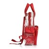 DALIX Clear Backpack Bags Smooth Plastic in Red