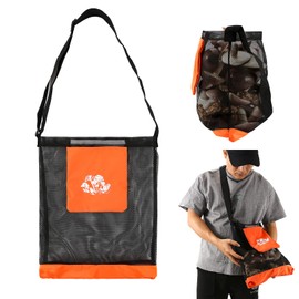 Mushroom Hunting Bag, Mushroom Foraging Bag, Mesh Foraging Pouch Harvesting Bag, Collapsible Garden Fruit Gathering Mushroom Basket Picking Bag Apron for Bushcraft & Garden Enthusiasts