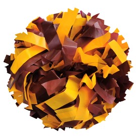 Danzcue 1 par de pompones de plástico para animadora de 6 pulgadas con mango de taco (granate dorado, talla única)