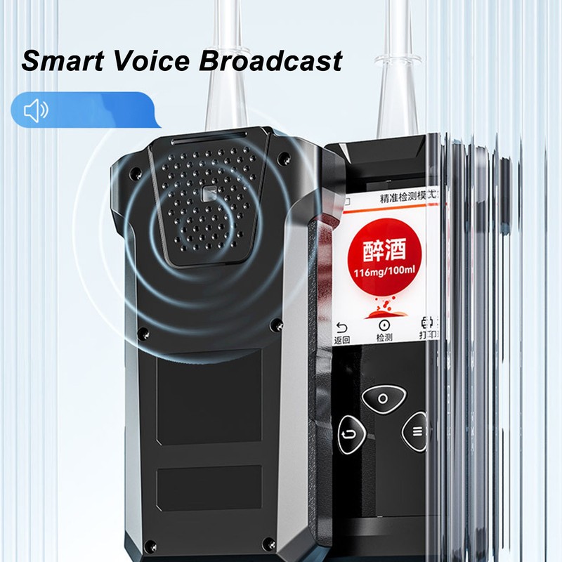 Handheld Drunk Tester Voice Version High Accuracy Blowing Breath Detector