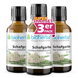 BIOHERBA 3 Yarrow Tincture, Achillea millefolium L. - High Quality 50 ml Drops - Women's Health - Digestive, Protection Against Oxidative Stress, Vegan, Women's Health, PZN 17187451