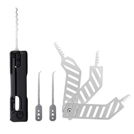 Lock Picking Training Tool, Universal Folding Lock Pick Kit with Covert Instruments Portable Lockpick Professional Locksmith Lockpicking Tools Set
