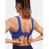 SYROKAN Front Adjustable Sports Bras for Women High Impact Wirefree
