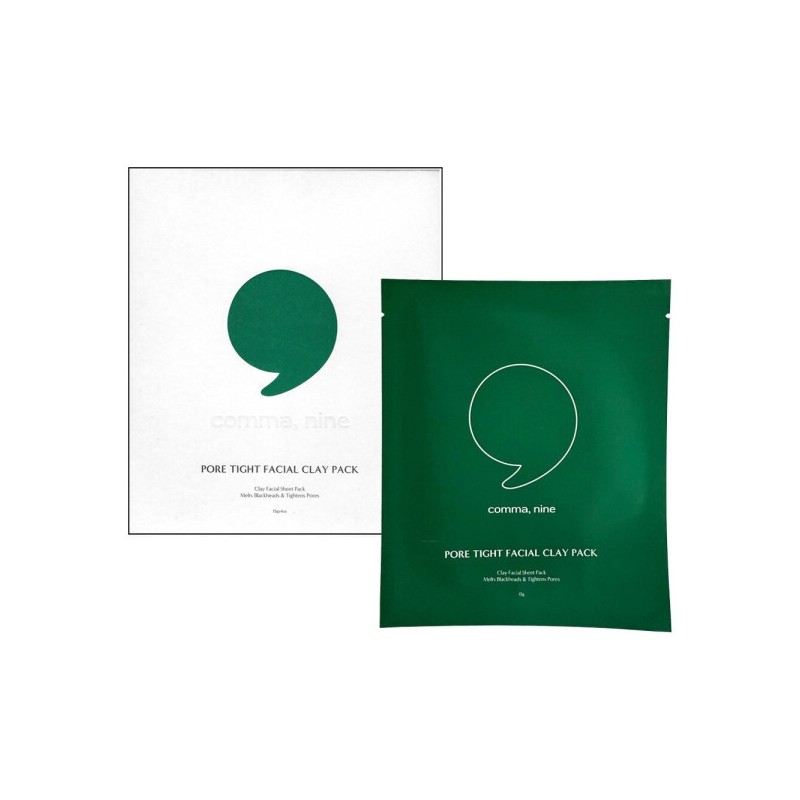 Comma Nine Pore Tightening Green Clay Mask 15g 4 Sheets