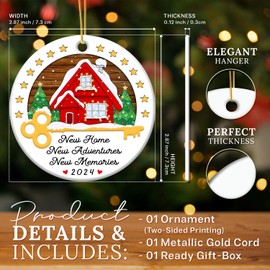 HEXMOZ New Home Ornament 2024 - House Warming Gifts New Home, Best Housewarming Gifts for New House Couples, New Home Gift Ideas - First Home Gifts for New Home Owners, Men, Women - New House Decor