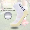FLSHMCEN 4 Pairs Men's Soccer Socks with Grip, Non Slip