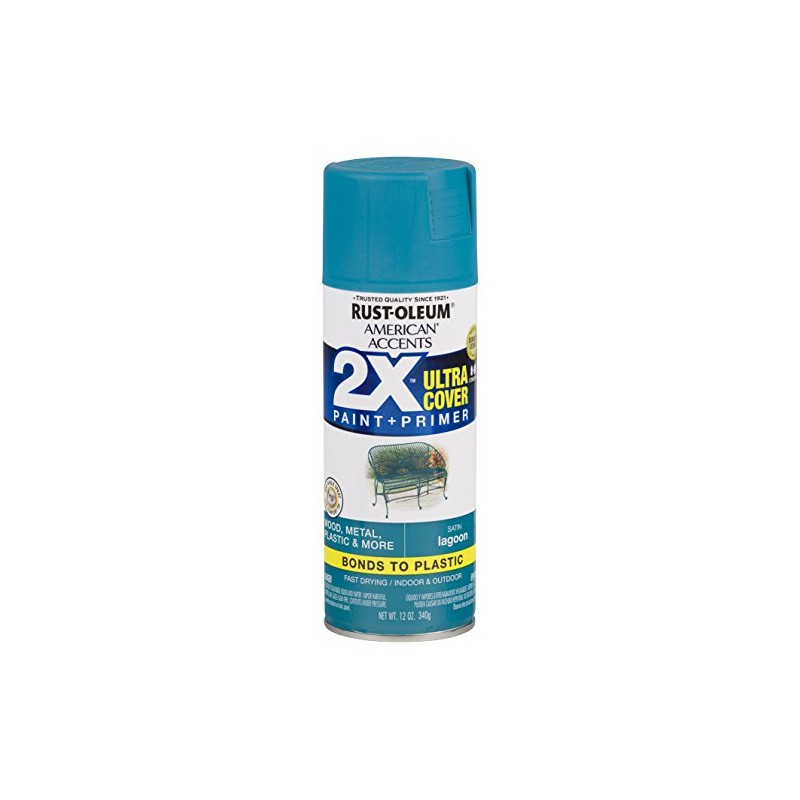 Rust-Oleum 327921 American Accents Spray Paint, 12 oz, Satin Lagoon