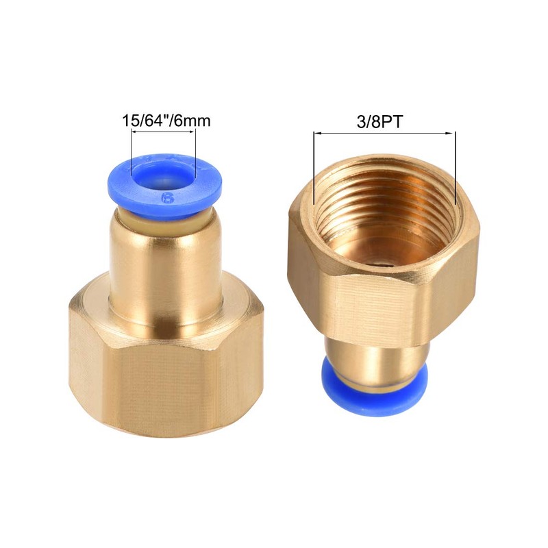 sourcing map Pack of 4 Pipe Fittings Push Connector 6