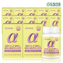 Dream Eum Alpha CD Good Balance Alphacyclodextrin 1000mg / 드림이음 알파CD 굿밸런스 알파시클로덱스트린 1000mg X 60정 12박스