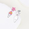 Cupcake/Ice Cream/Bow tie/Love Knot 925 Sterling Silver Dessert Earrings Jewelry