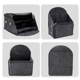 Soyizom Felt Backpack Organiser Insert for Rucksack - Universal Bag in Bag for Men or Women Shoulder Tote Handbag, Grey-S