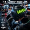 Smart LED Helmet Light with APP Control – 4-in-1 Motorcycle