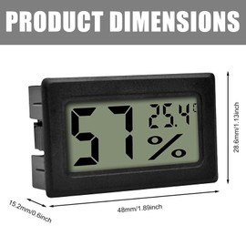 GOMETY Pack of 10 Mini Digital Thermometer Hygrometer Indoor LCD Thermo-Hygrometer Indoor Room Thermometer Indoor Humidity Meter Indoor Room Thermometer Celsius (°C) for Living Room Office (10)