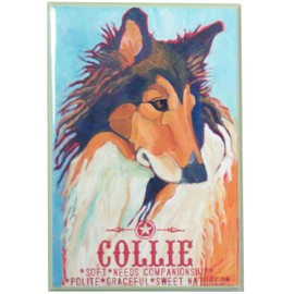 Collie Fridge Magnet