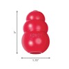 Kong Juguete Interactivo Classic para Aves y Hurones/Conejos, Color Rojo,