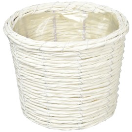 Ohashi Shinji Shoten Planter Cover, White Cornet Basket D4 24-964