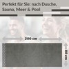 Lashuma Lugano Sauna Towel XXL Grey Terry Towelling Bath Towel