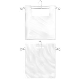 QWORK 2-Pack T-Shirt Bag Rack Wall Mount, Chrome-Plated Metal T-Shirt Retail Bag Holders, 12-Inch Width, 6" Arm, Easy Install Bag Holder for Retail and Checkout Counters