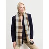 FRAAS Women's Wool Scarf with Checked Design – 43 x