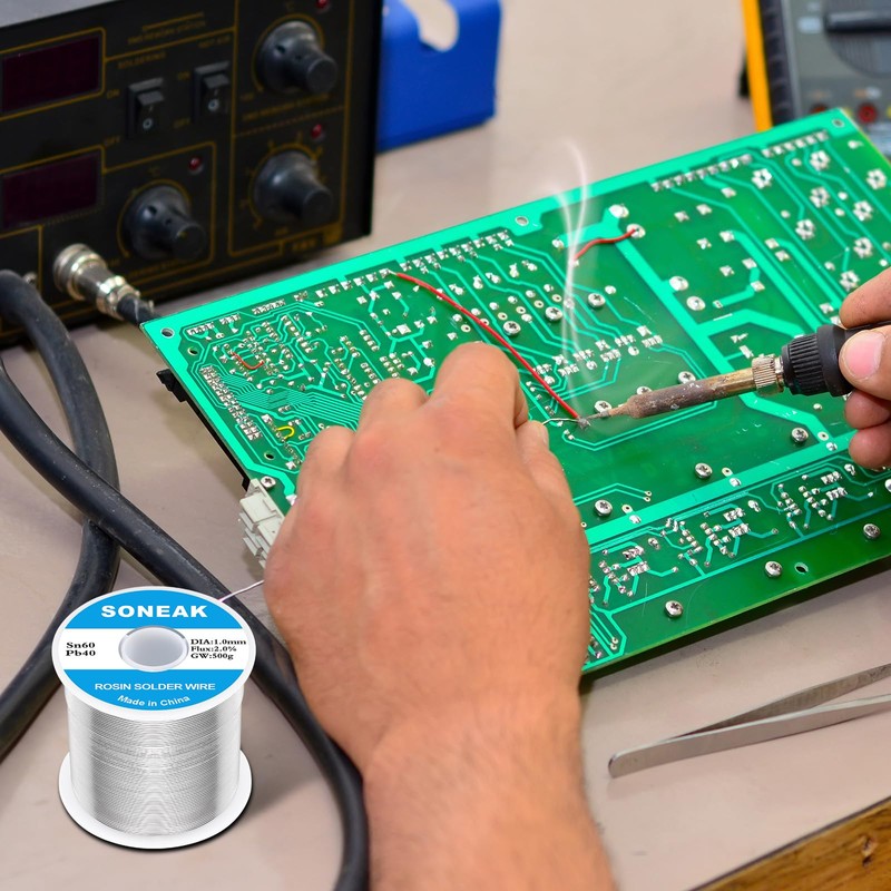 60/40 Tin Lead Solder Wire, Reliable Wire Soldering for Electronics,